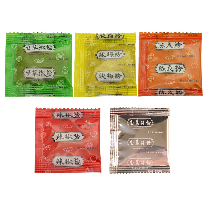 Chaoshan sour plum powder fruit seasoning chili salt tangerine peel powder licorice salt and pepper ingredients takeaway independent small package