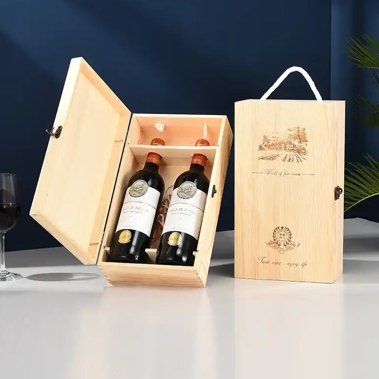 Wooden Red Wine Box, Wooden High-End Wine Box, High-End Wine Box, Gift Box, High-End Wooden Liquor Box