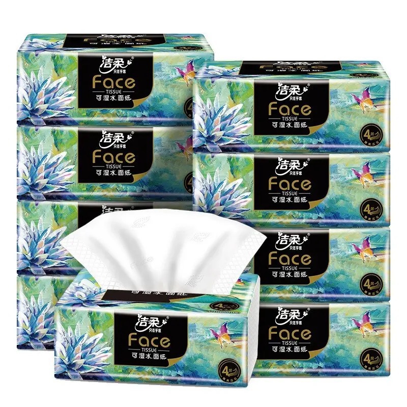 Jierou Tissue Art Oil Painting Layer 80 Tissue Napkins Facial Tissues Household Toilet Paper Full Box Tissue Paper