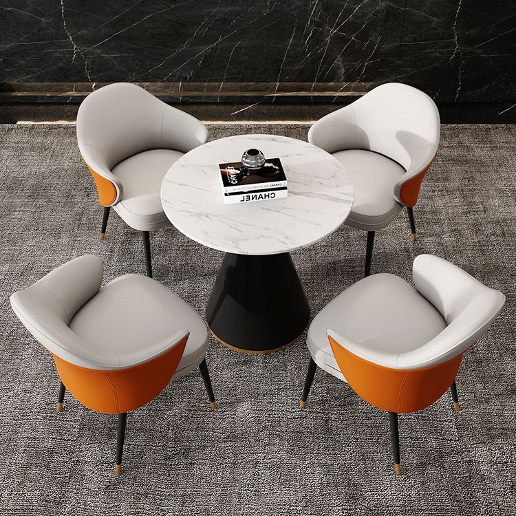 Creative Slate Reception Negotiation Table and Chair Combination Reception Consultation Negotiation Small Round Table Rest Area Store Business Table and Chairs