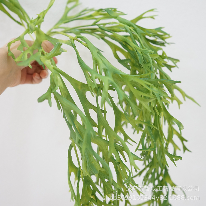 Simulated Antlers, Simulated Hanging Plants, Green Plants, Background Wall Decorations, Tropical Rainforest Ferns, Landscaping