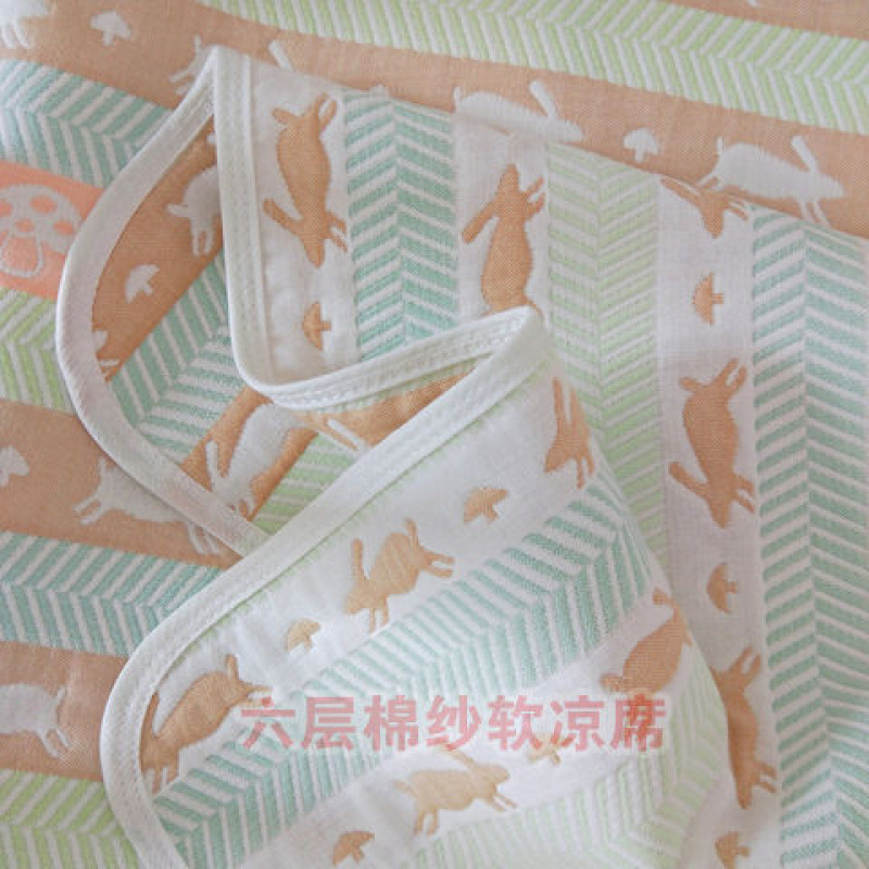 Q Gauze Bed Sheetss Six-Layer Soft Mat Infant Student Adult Double Air-Conditioned Room Non-Yazan Coarse Cloth Three-Piece W