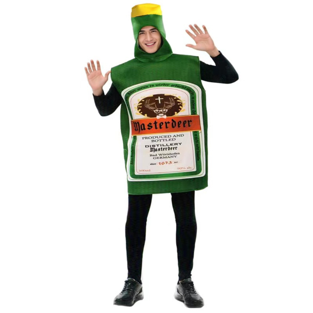Halloween cos Composite Sponge Beer Clothes Adult cosplay Clothes Beer Clothes Beer Bottle Doll Costume