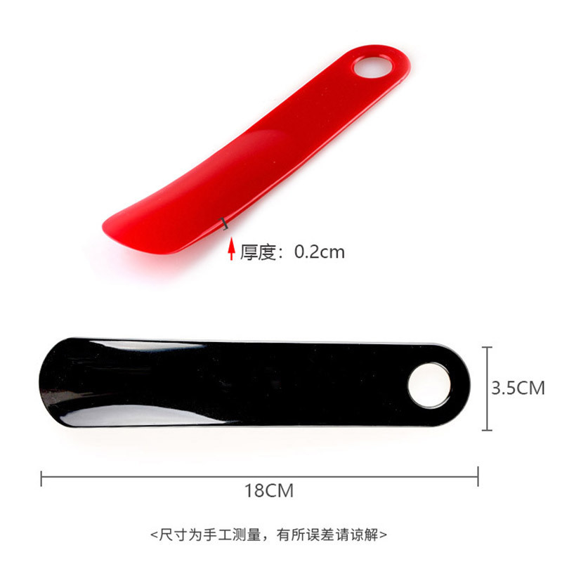 Factory direct plastic colorful small shoe horn lift shoe hotel can do trademark shoe wearer shoe pump