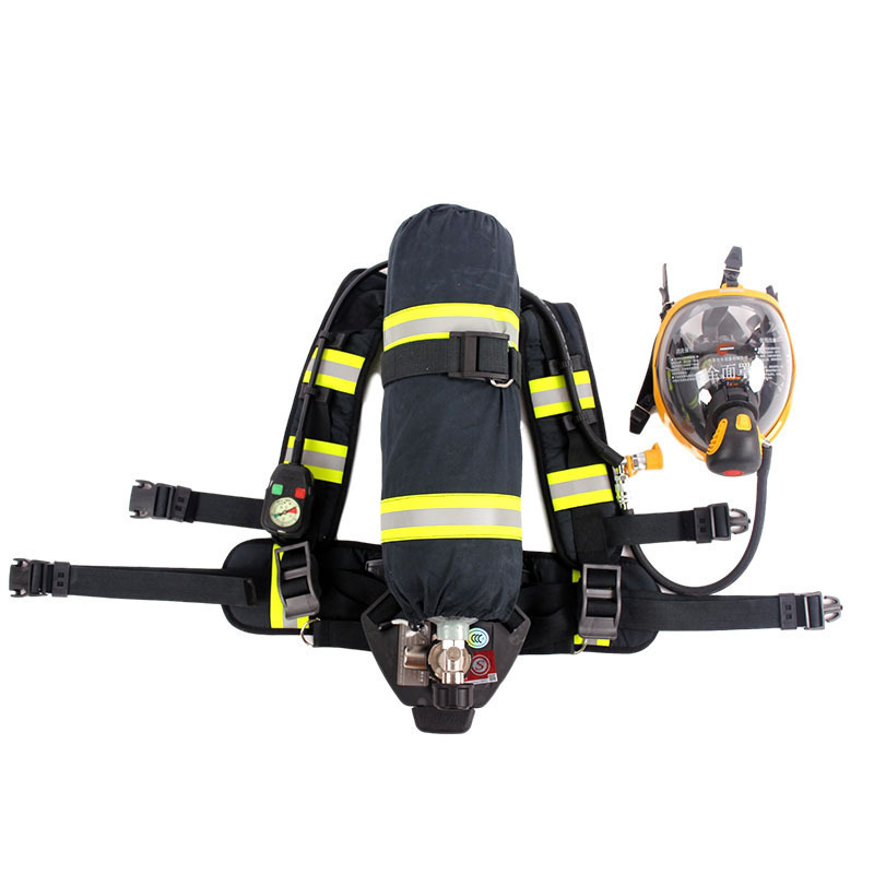 Self-Rescue Smoke-Proof Oxygen Full-Face Mask Mining Positive Pressure Air Respirator Carbon Fiber Escape Breathing Device