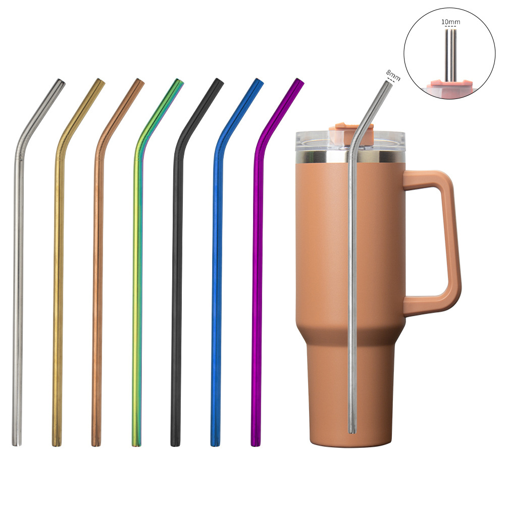 Cross-Border Amazon 40oz Car Cup Straw Mug Thermos Cup 304 Stainless Steel Straw Cleaning Brush Set