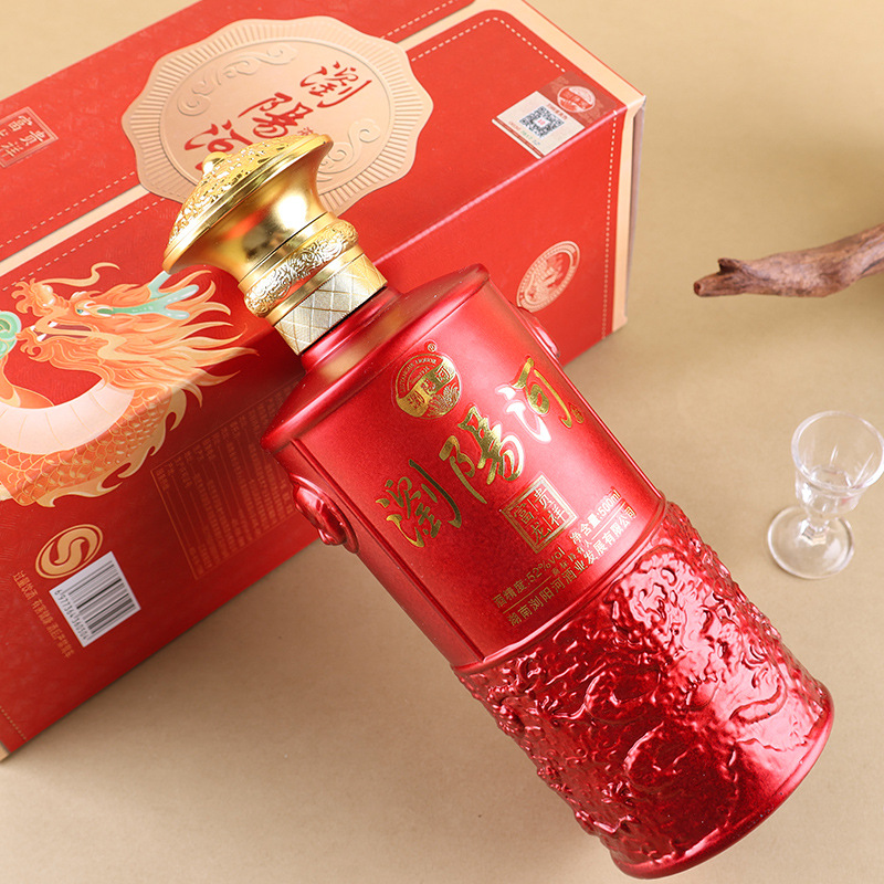 Strong-Flavor Liquor 52% Gift Box Set, Whole Box of 6 Bottles, Wholesale, Dropshipping, Free Shipping for Weddings, Commercial Bulk Packaging