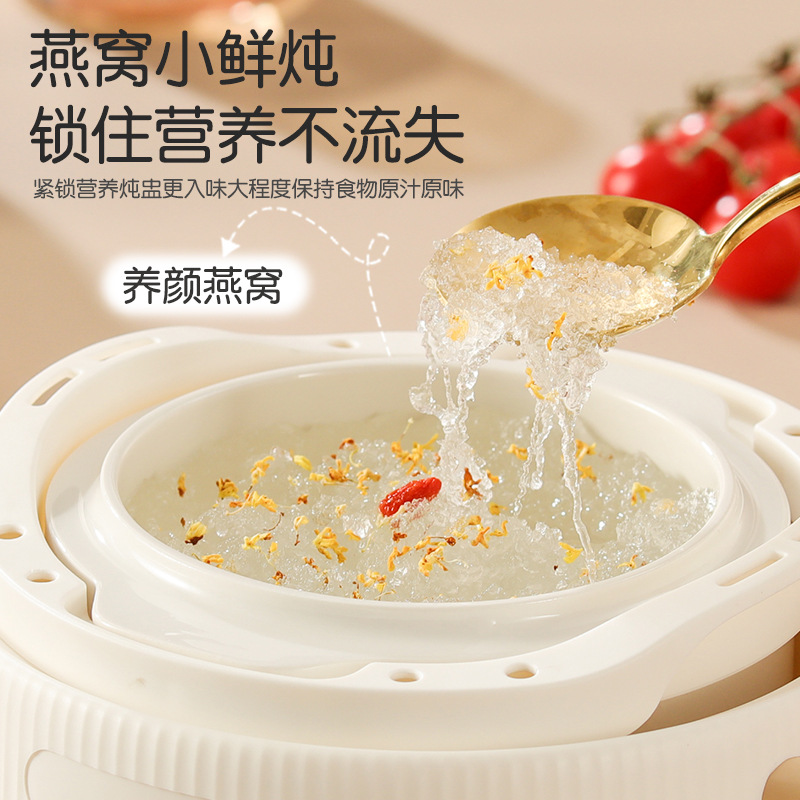 Chigo Electric Stew Pot Smart Household Electric Stew Pot Baby Supplementary Food Pot Porridge Cooking Pot Multi-functional Porridge Bird's Nest Purple Casserole Pot