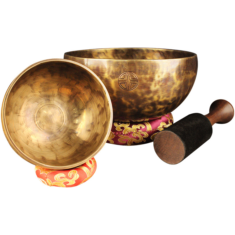 Full Moon Singing Bowl Nepalese Handmade Singing Bowl Sound Therapy Meditation Yoga Relaxation Psychotherapy Copper Bowl Ornament Copper Chime