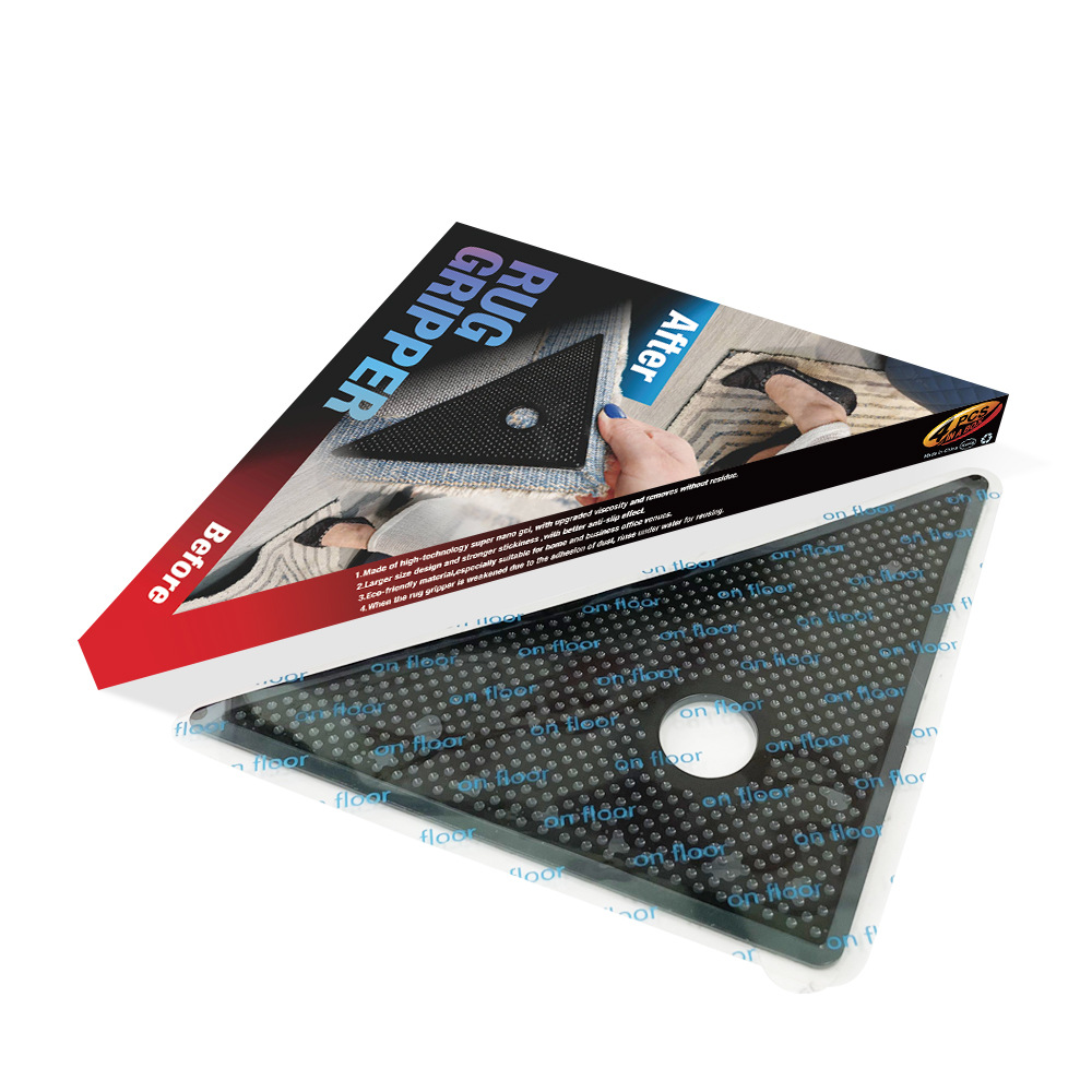 Cross-border Hot-selling Non-slip Fixed Carpet Paste PU Non-slip Washable Large Triangle Floor Mat Home Carpet Pad