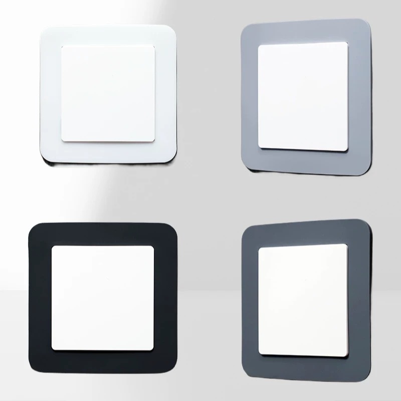 Силиконовая наклейка на выключатель защитный чехол современный простой двойной выключатель 3D стерео домашнее украшение скандинавский чехол