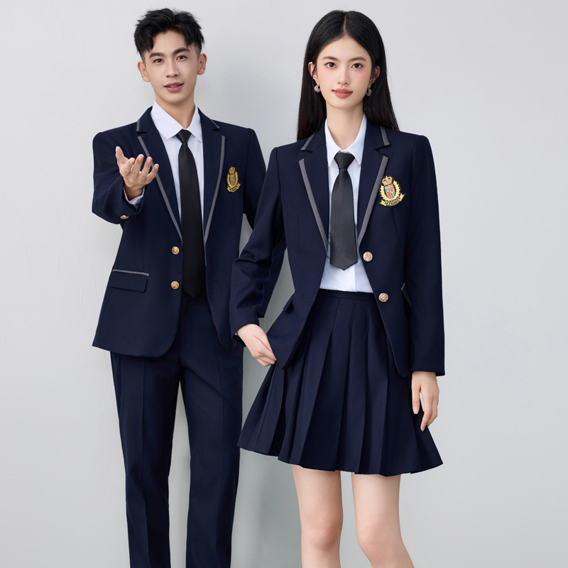 Костюмы для студентов средней и старшей школы, мужские и женские, стиль преppy, британская формальная одежда, одежда для конкурса выступлений