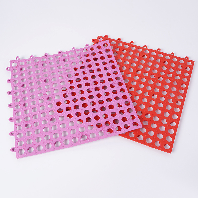 Cuttable Bathroom Anti-Fall Interlocking Floor Mats Wholesale Swimming Pool Bathroom Hollow Water-Proof Anti-Slip Mats Interlocking Type