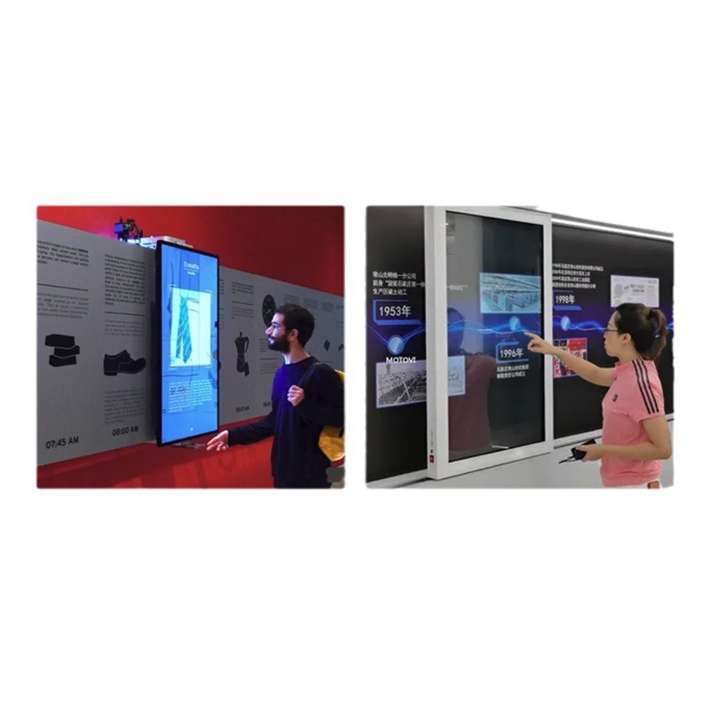 Led Lcd Screen Interactive Smart Slide Screen Exhibition Hall Party Building Company Publicity and Explanation Automatic Mobile Screen Rental