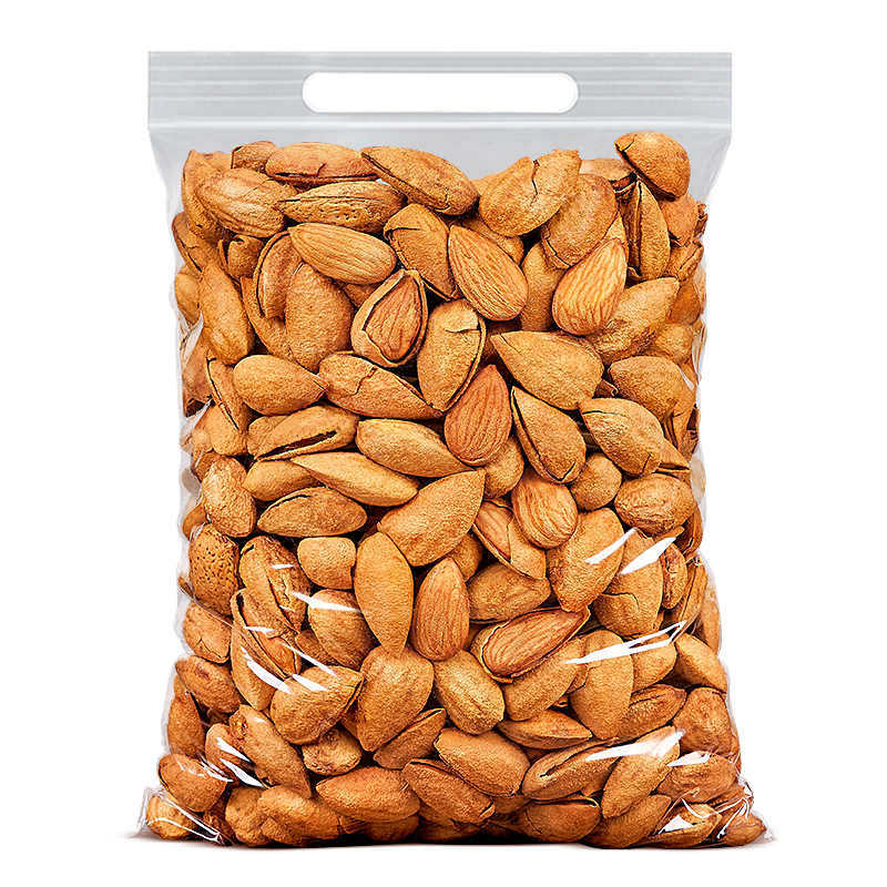 Almond hand-peeled salt baked 500g nut snack almond thin shell dried fruit new year wholesale bags