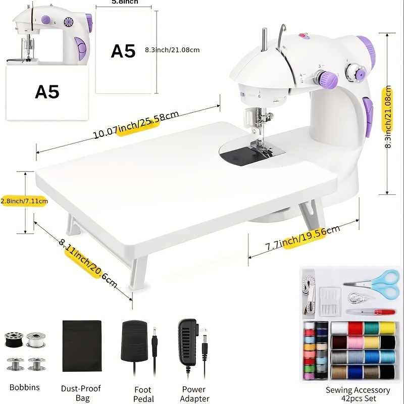 2026 New Cross-Border Dropshipping Beginner's Dual-Speed Portable Sewing Machine Cross-Border Dropshipping