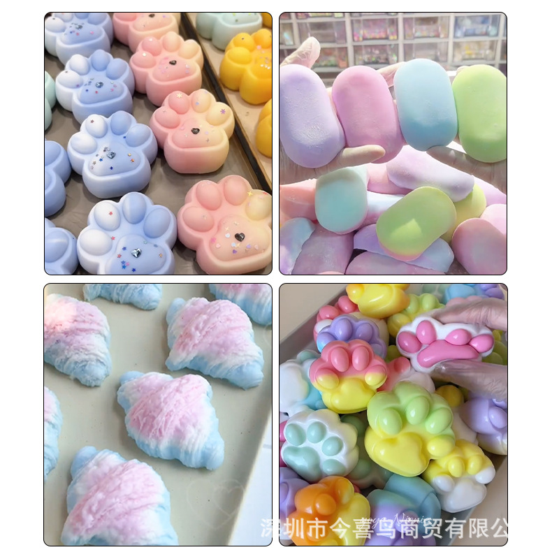 Food-Grade Cement-Like Squishy Silicone Glue Children's DIY Stress Relief Toy Ultra-Soft Slow Rebound Repackaged Silicone Rubber