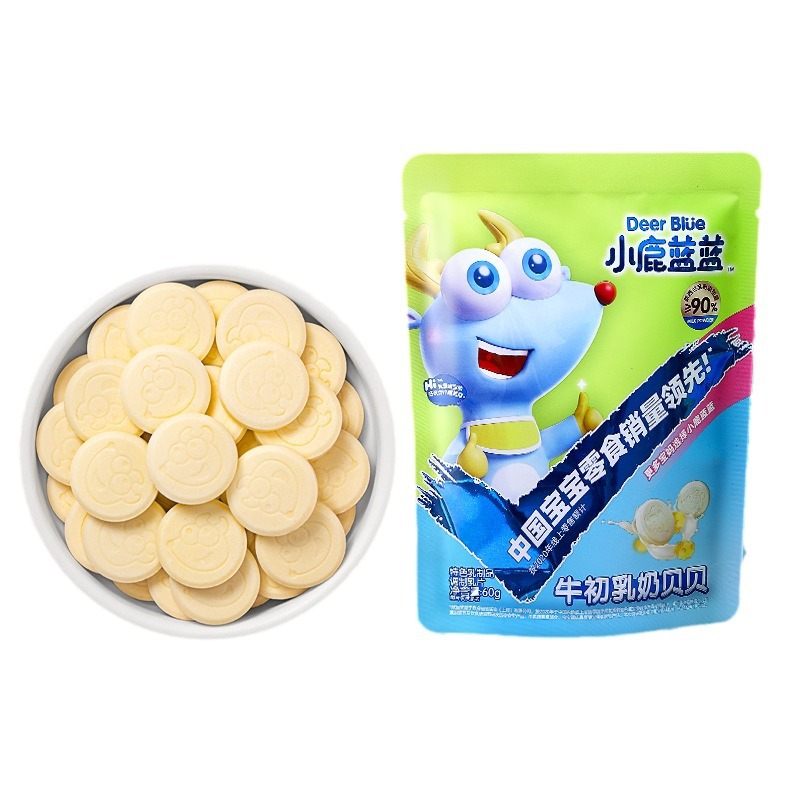 Official flag genuine goods deer blue blue bovine colostrum milk tablets milk stick snack high calcium high protein children snack brand