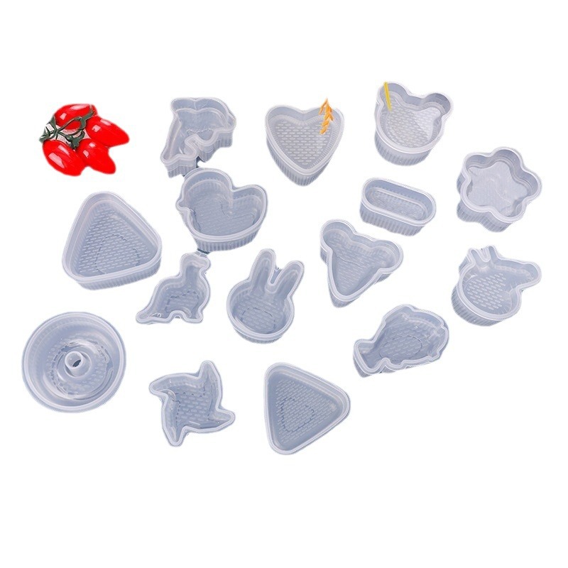 Transparent Five-Piece Rice Ball Mold Triangle Warship Kidsren's Cartoon Sushi Special Tool Rice Lunch Box Mold Set