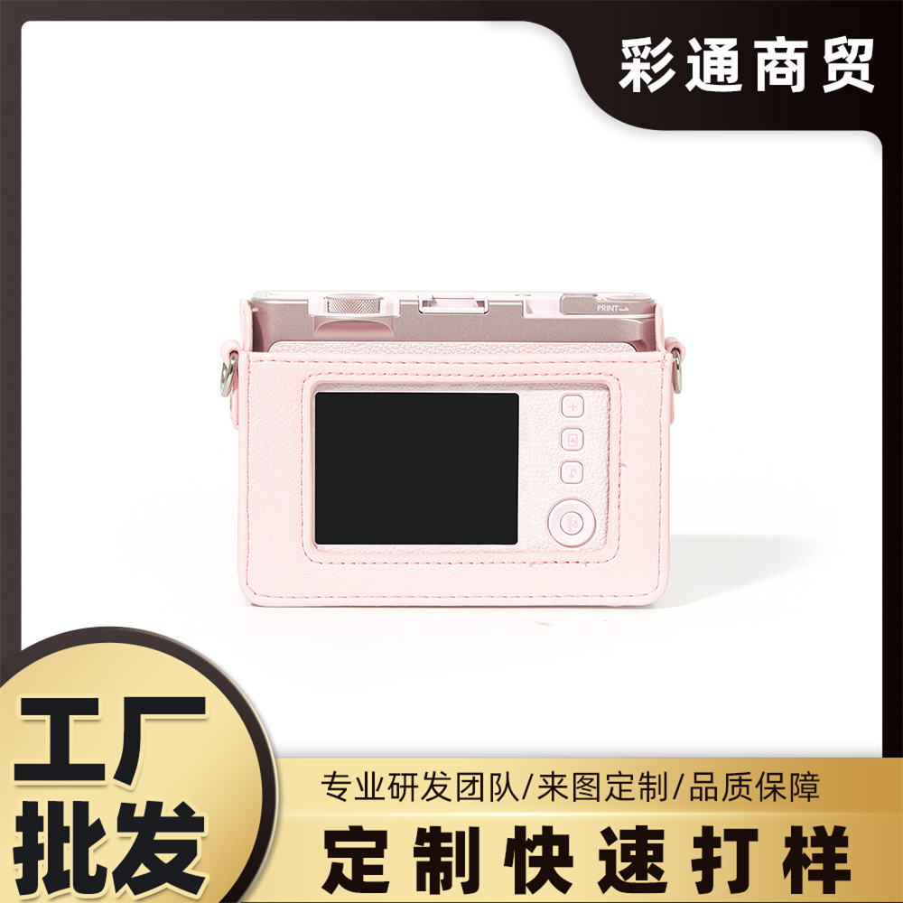 Polaroid Mini Evo New Light Pink Camera Bag Romantic Cherry Blossom Color Fitted Storage Protective Cover Crossbody Bag