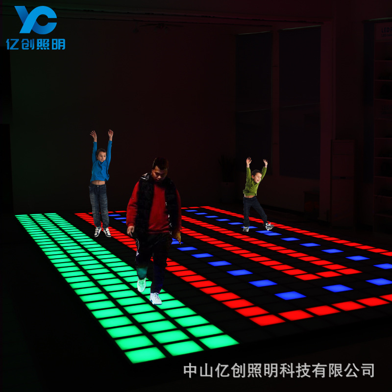 LED Interactive Floor Tile Leaping Grid Grid Battle Game Mall Amusement activategames Game