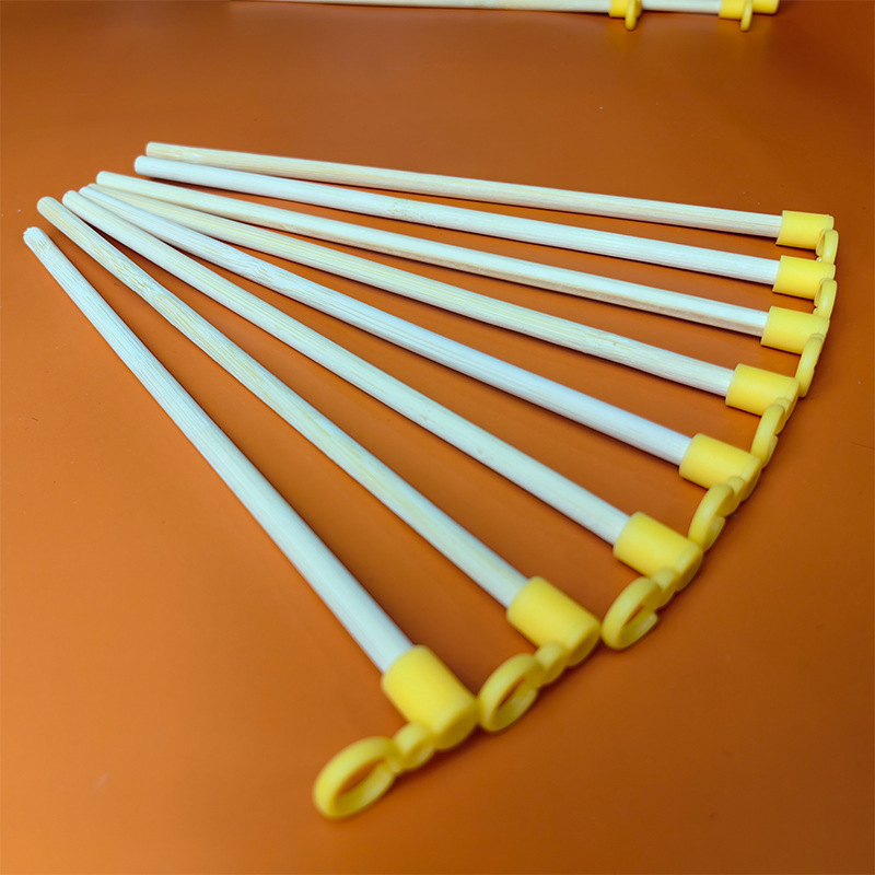 Mid-autumn Festival Lantern Bamboo Wood Satchel Pole DIY Lantern Pole Accessories Handle Hook Ancient Style Lantern Original Color Wooden Lamp Pole