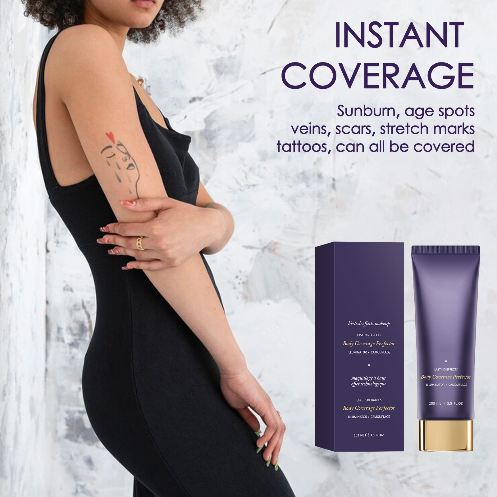 Oem Cross-Border Customization Body Coverage Body Tattoo Concealer Maintenance Cream Invisible Moisturizing and Moisturizing