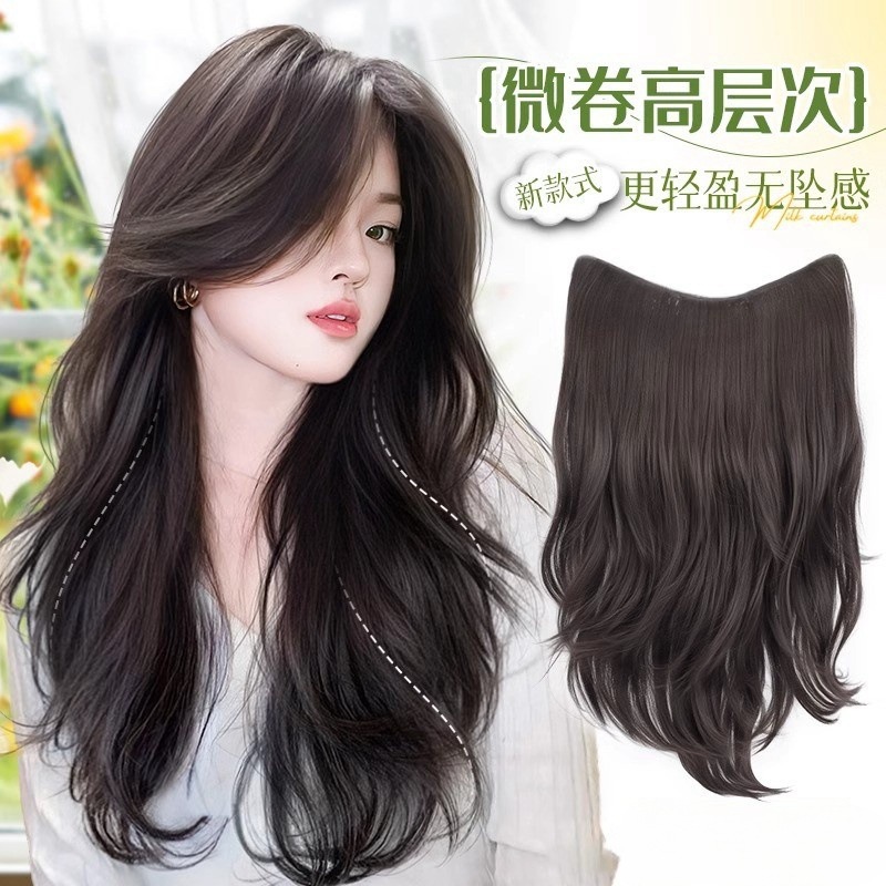 Парик в одном экземпляре высококачественные микро-кудрявые волосы невидимые пушистые волосы ленивой атмосферы тонкие патчи