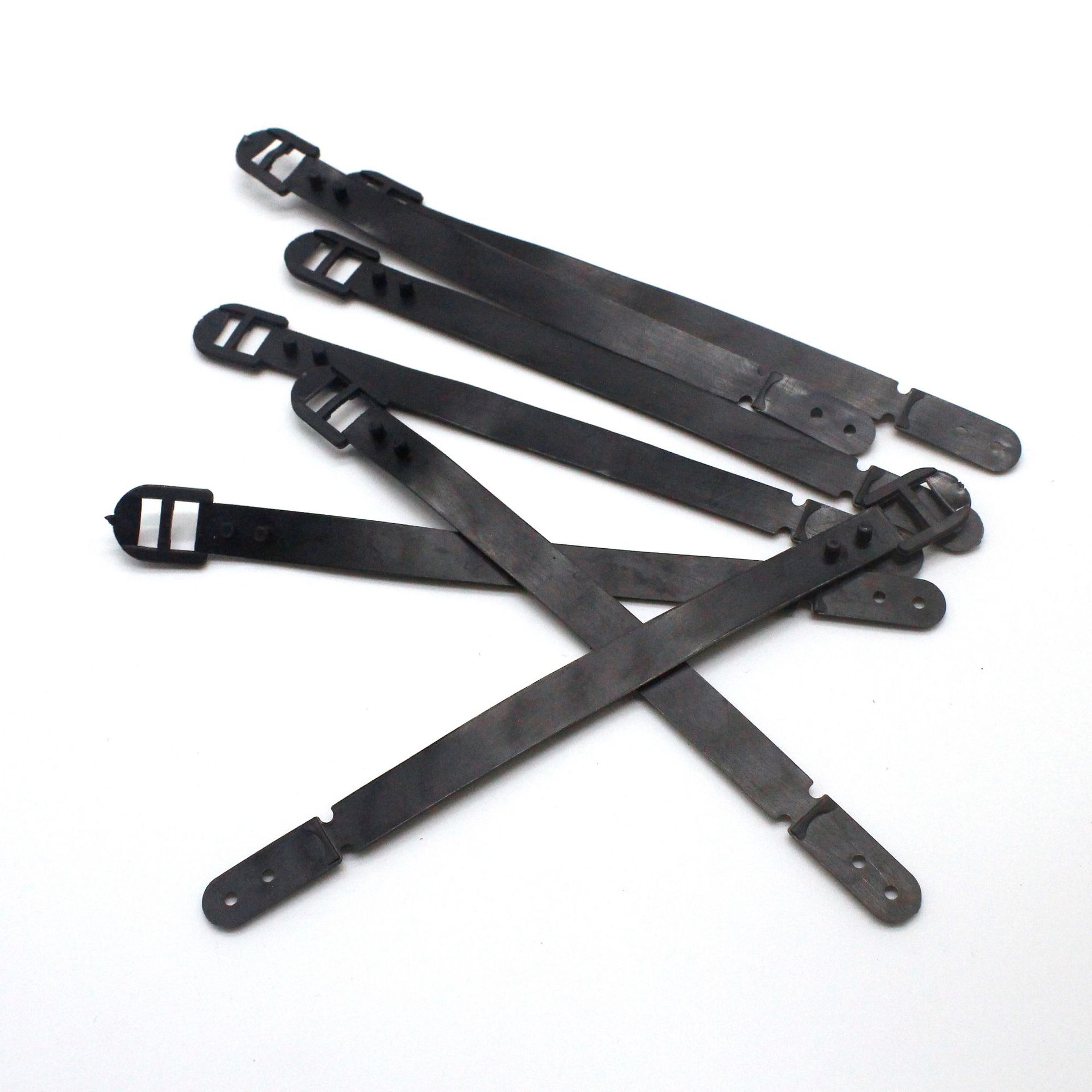 Прямые поставки с завода, ремень для бирки багажа из ПВХ с отверстием, черный ремень для бирки с пряжкой