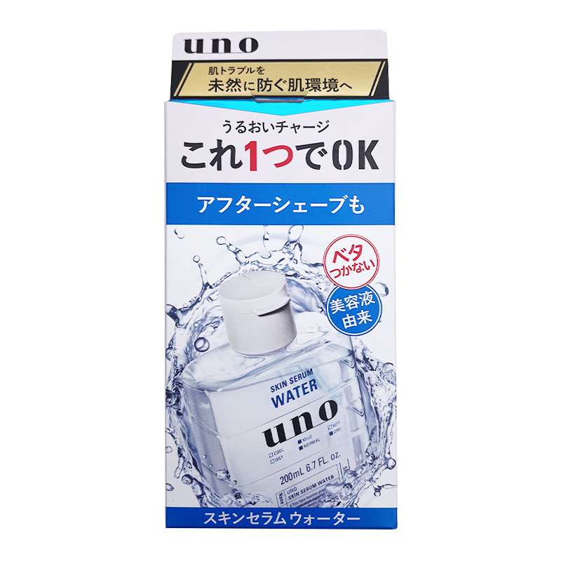 Japanese uno Wuno Men's Convergent After-shave Lotion 2-in -1 Toner Refreshing and Soothing Lotion 200ml