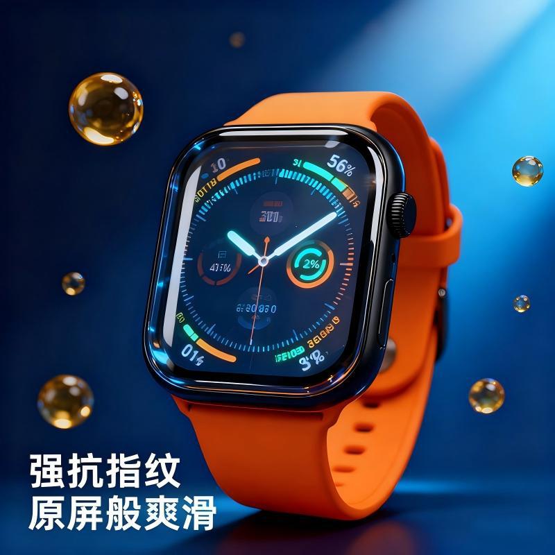 Защитная пленка для Apple Watch S10 46mm, черная, HD, высокая прозрачность, защита от падений и царапин