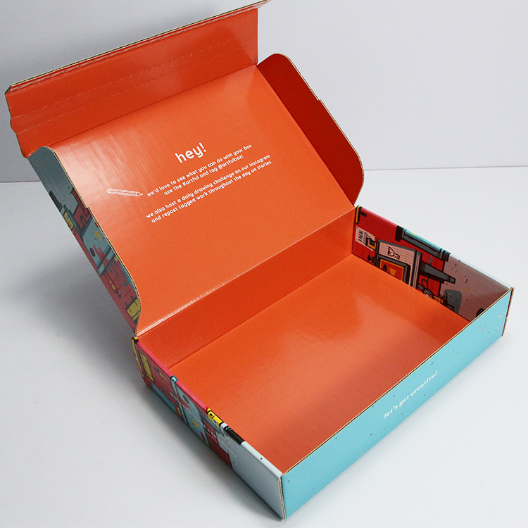 Wholesale Square Thickened Corrugated Stationery Blind Box Empty Box Gift Packaging Box Flying Machine Box Color Small Batch Customization