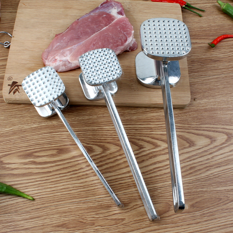 Household double-sided meat hammer aluminum alloy steak hammer loose meat hammer zinc alloy meat hammer stainless steel meat hammer tender meat hammer