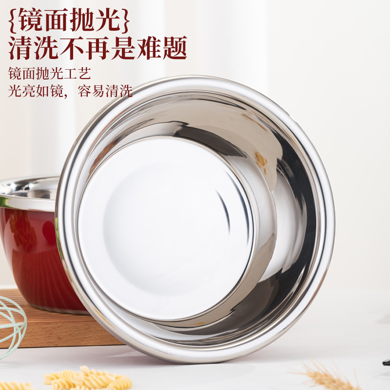 A Good Start to the Year of the Horse, Attracting Wealth and Treasure, Thickeneded Stainless Steel Red Basin, Double Red Two-Piece Set and Basin, New Year Gift