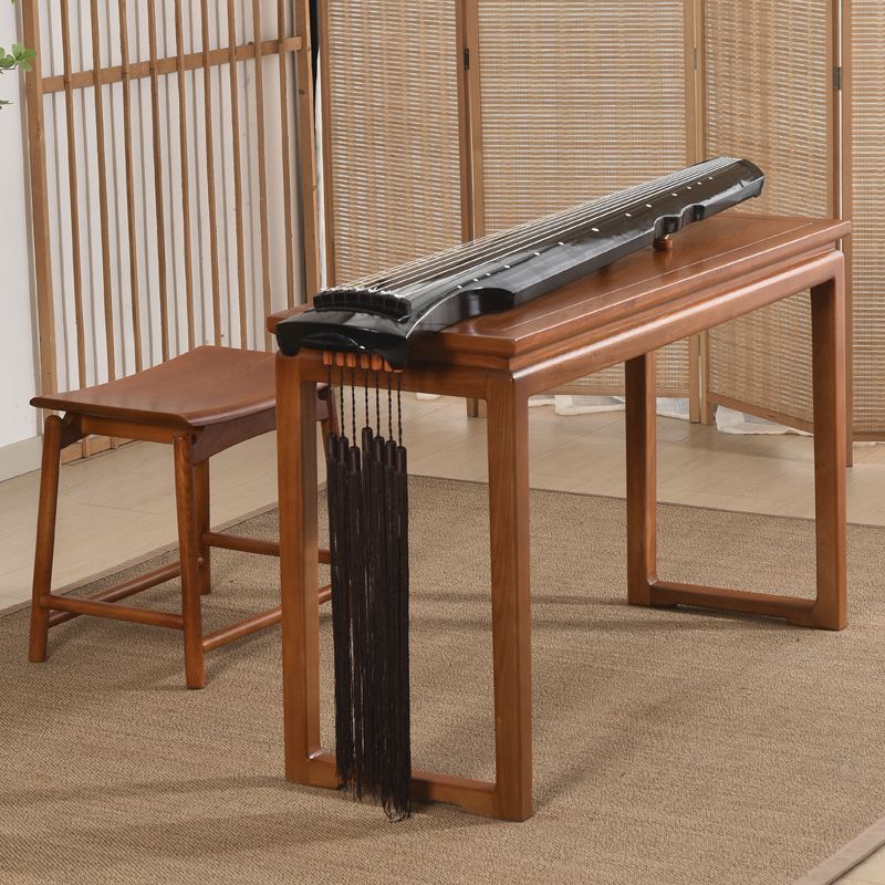 New Chinese-Style Elm Guqin Table Resonance Guqin Table Guqin Stool Solid Wood Guzheng Chinese Calligraphy Desk Antique Zen Table