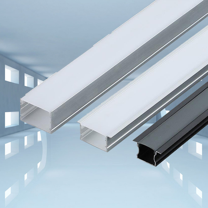 Led line lamp line lamp embedded lamp slot aluminum slot open and concealed linear lamp with black linear lamp bar