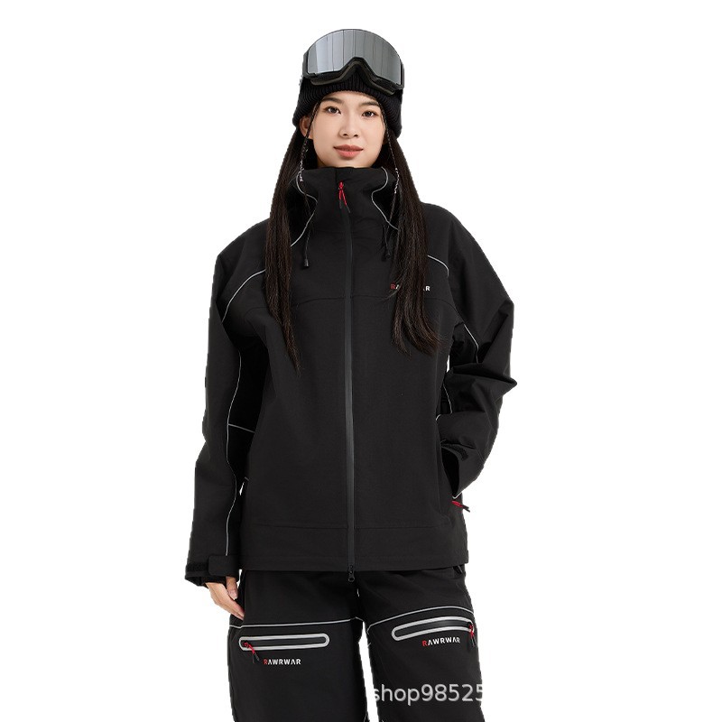 New Ski Clothing for Men and Women, Professional 3L Outdoor Equipment, Windproof, Waterproof and Warm Winter Hard Shell Jacket