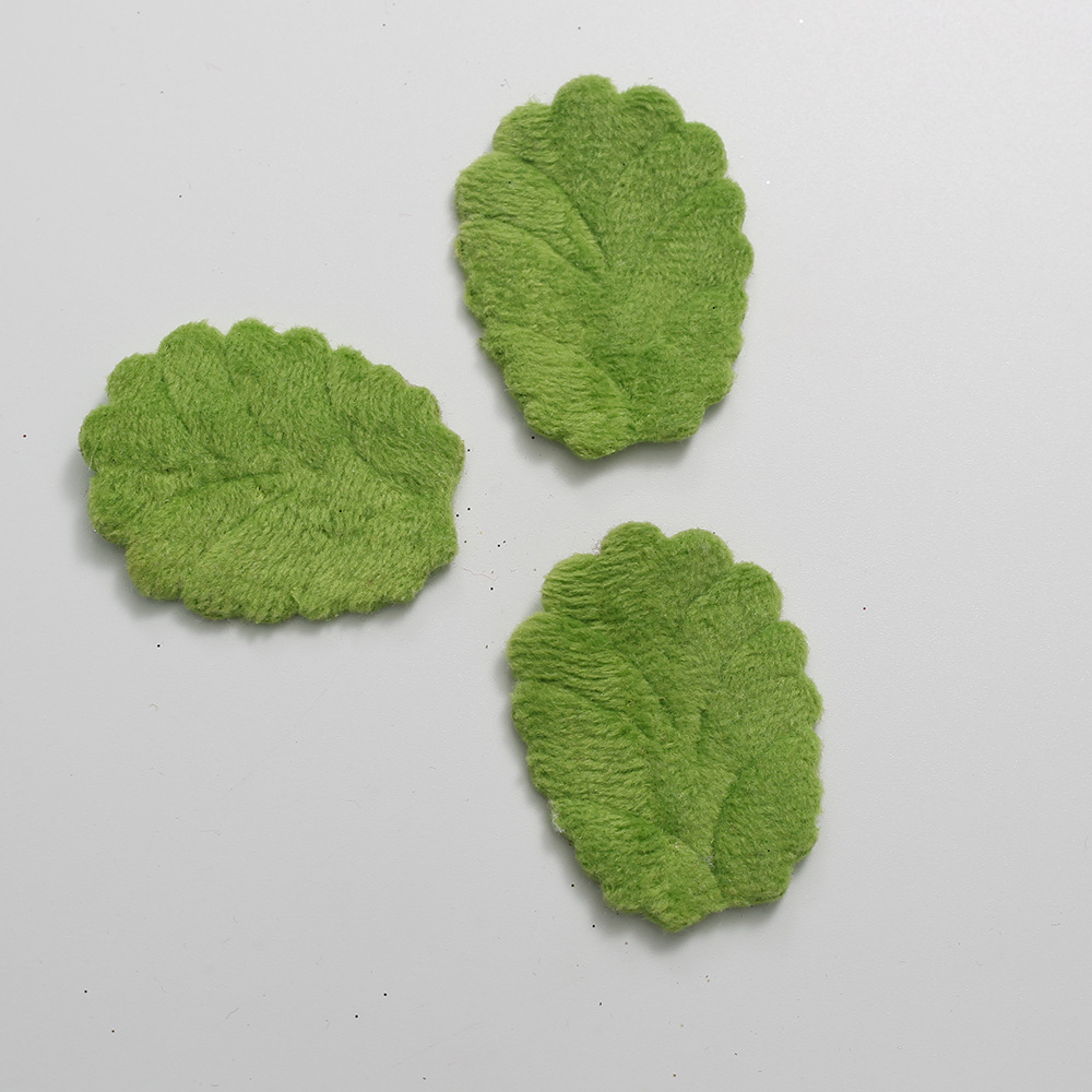 Simulation plush tree leaf Jewelry DIY jewelry clothing ultrasonic embossing children's leggings shoes and hats accessories