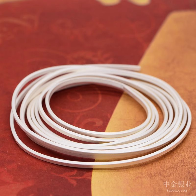 Hand-Processed Silver Material 9999 Sterling Silver Silver Bar Pure Silver Ring Bar Bracelet Bar Pendant Silver Piece Silver Wire DIY