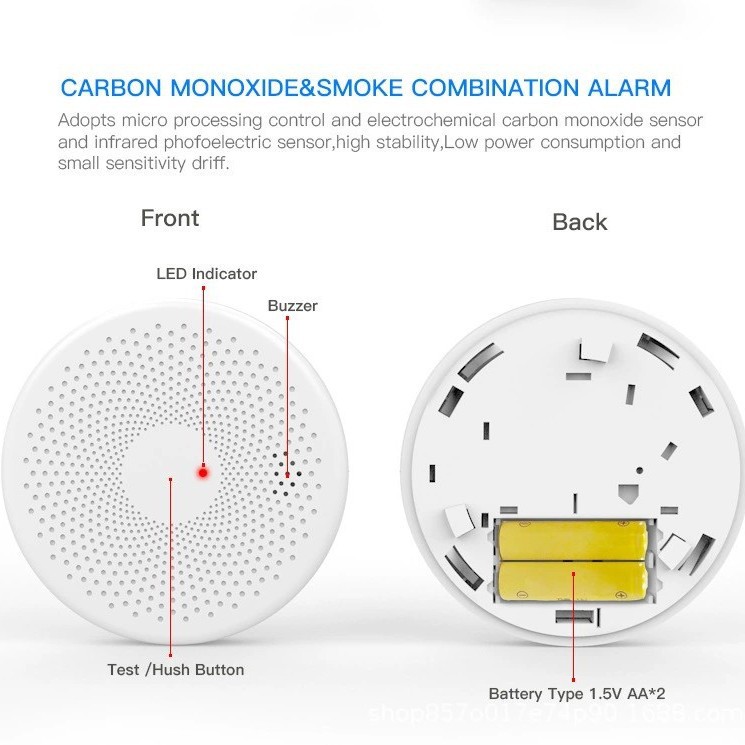 Manufacturers supply independent smoke carbon monoxide compound alarm smoke detector in one alarm