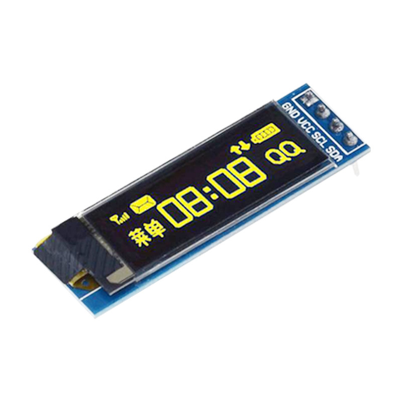 0.91-inch OLED module IIC communication white light display SSD1306 module 12832 dot matrix LCD display