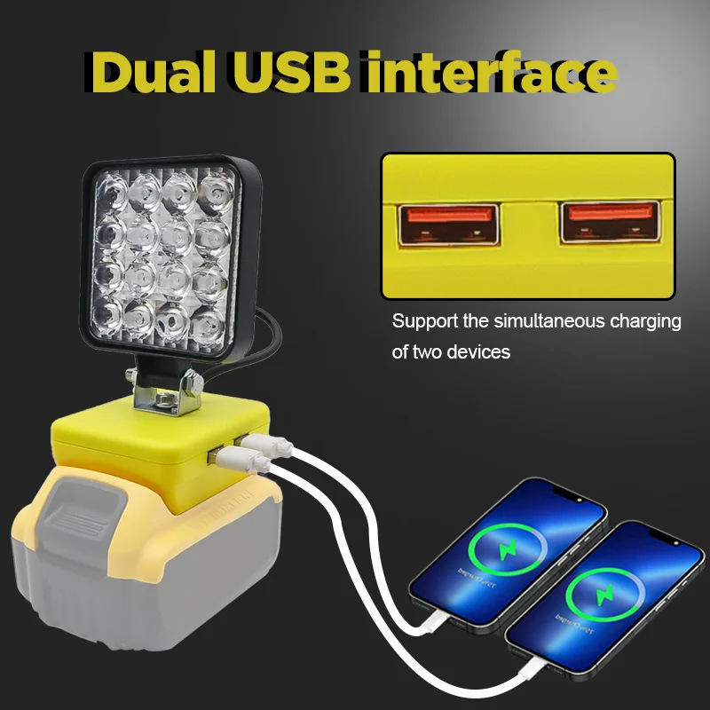 16LED lithium battery working lamp emergency lamp maintenance outdoor site lighting Dewei/Makita/Mowatch/Bosch