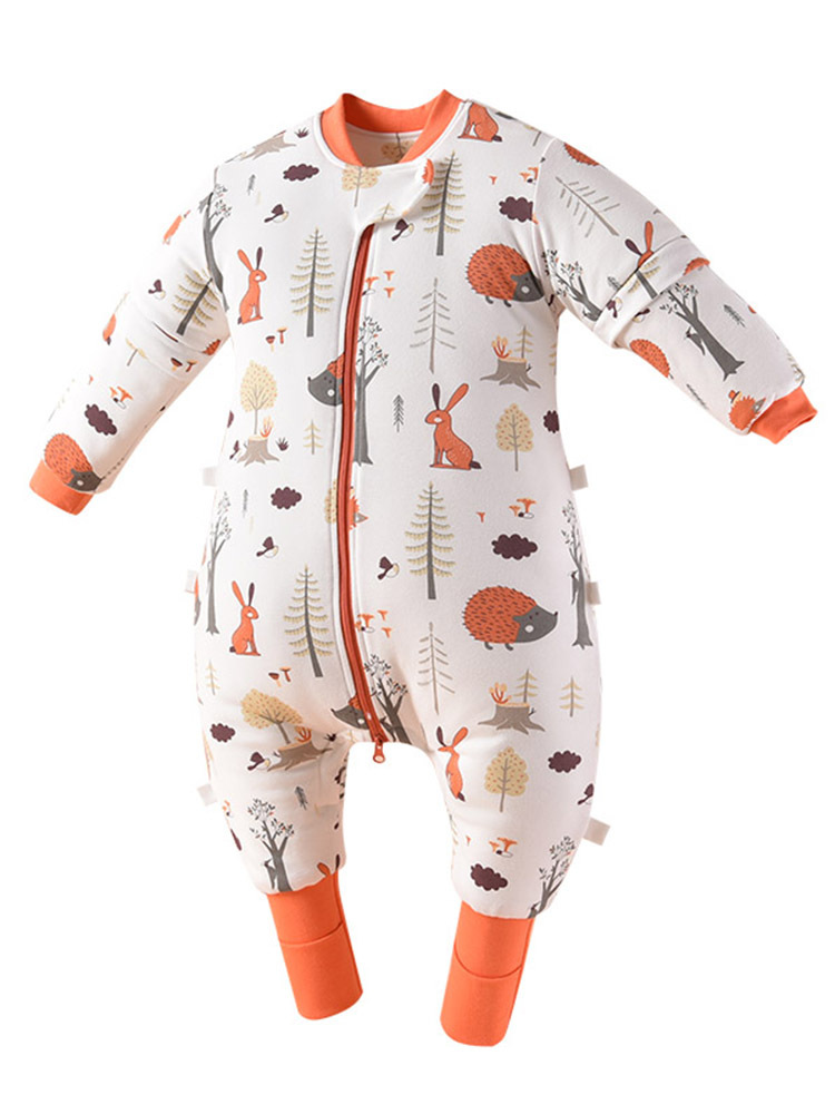Candy Teddy Autumn and Winter Baby Anti-Kick Quilt with Split Legs, Thickened Version, Newborn Children's Constant Temperature Class a Baby Sleeping Bag