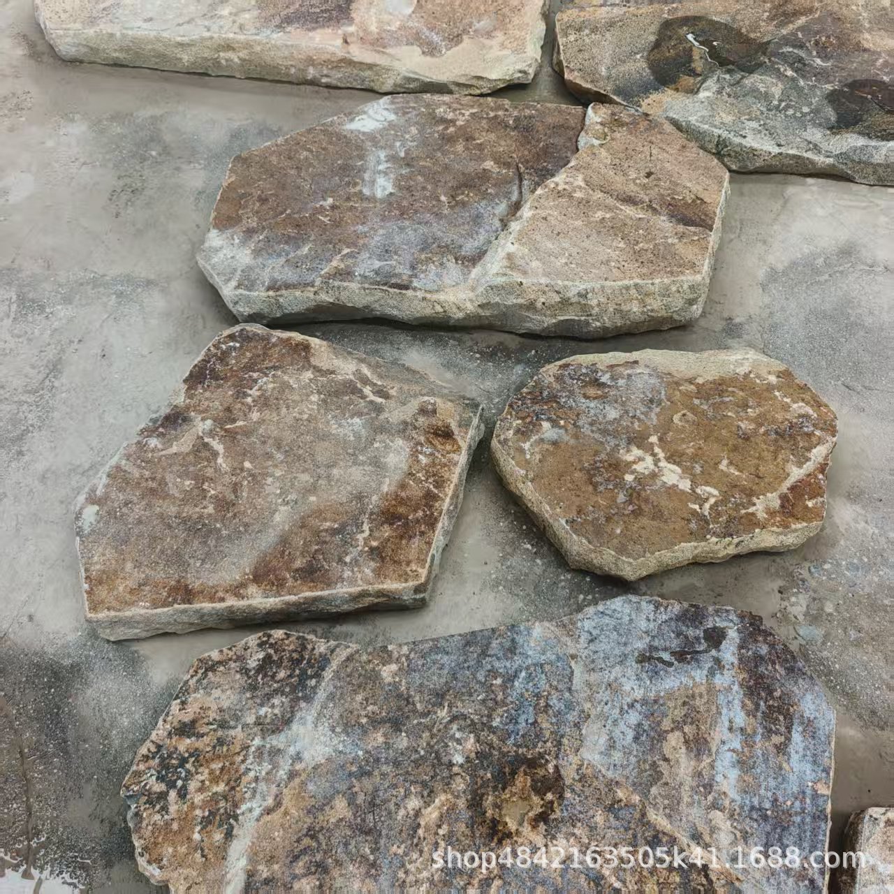 Bai Po Huang Landscape Wall Stone Wall Park Square Villa Landscaping Paving Irregular Steps Tree Pond Landscape Stone