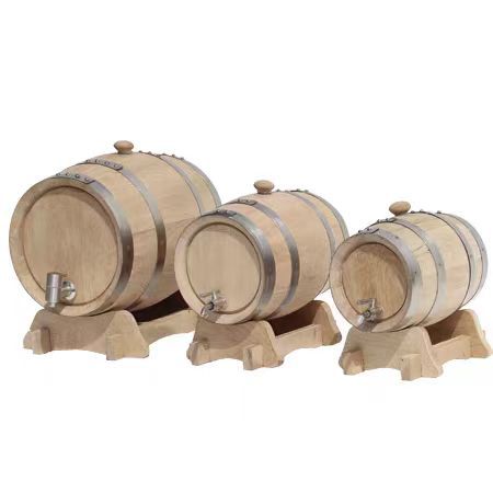 Oak Wine Barrel Home-Brewed Red Wine Wine Storage Wooden Barrel Empty Barrel Aged Wine Barrel Container Winery Restaurant Decorative Barrel