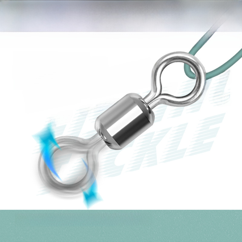 Yonglian stainless steel alloy eight-ring connector strong pull bulk American swivel 8-ring fishing gear accessories