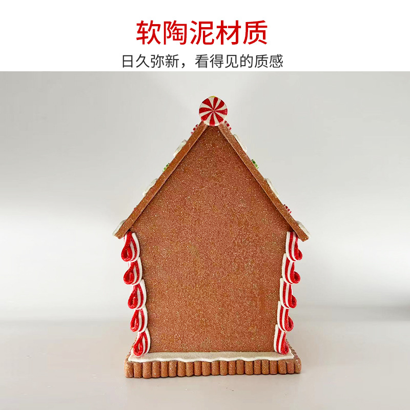 Factory wholesale soft pottery crafts decorations soft pottery house Christmas tree decoration tourism commemorative ornaments