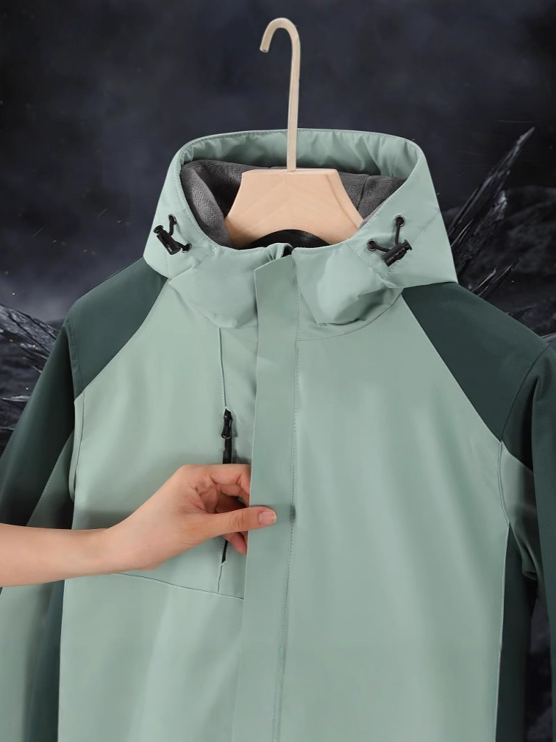 New Autumn and Winter Integrated fleece-lined Clothes Printing LOGO Windproof Waterproof Warm Group Clothes Work Clothes Printing