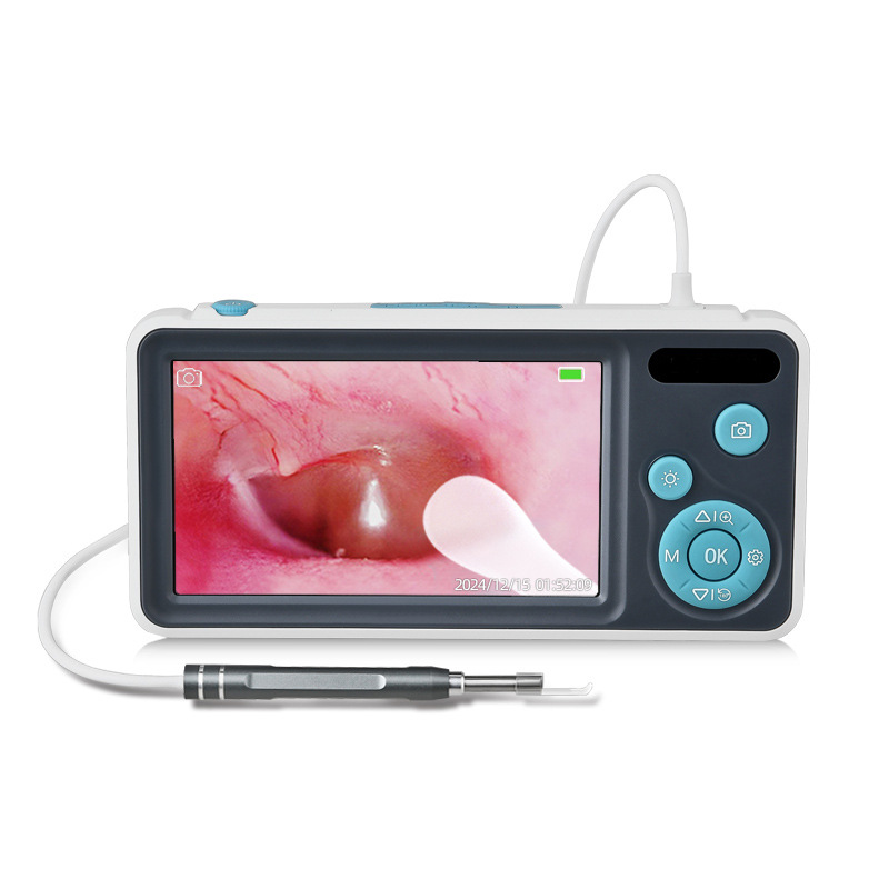 Popular 5inch Screen Visual Ear Scoop Endoscope Dn300 High-Definition Ear Picking Luminous Otoscope Ear Picking Instrument High Definition