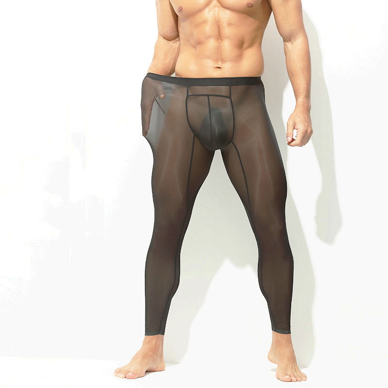 50г ультратонкие облегающие термобелье, прозрачные девятисантиметровые брюки